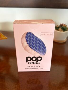 Pop Sonic Mango Nano Glass Foot File ~ Pink Marble